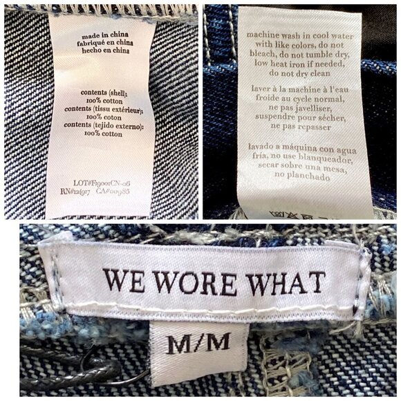 WE WORE WHAT Basic Denim Overalls, size M, New with tag - Picture 5 of 16